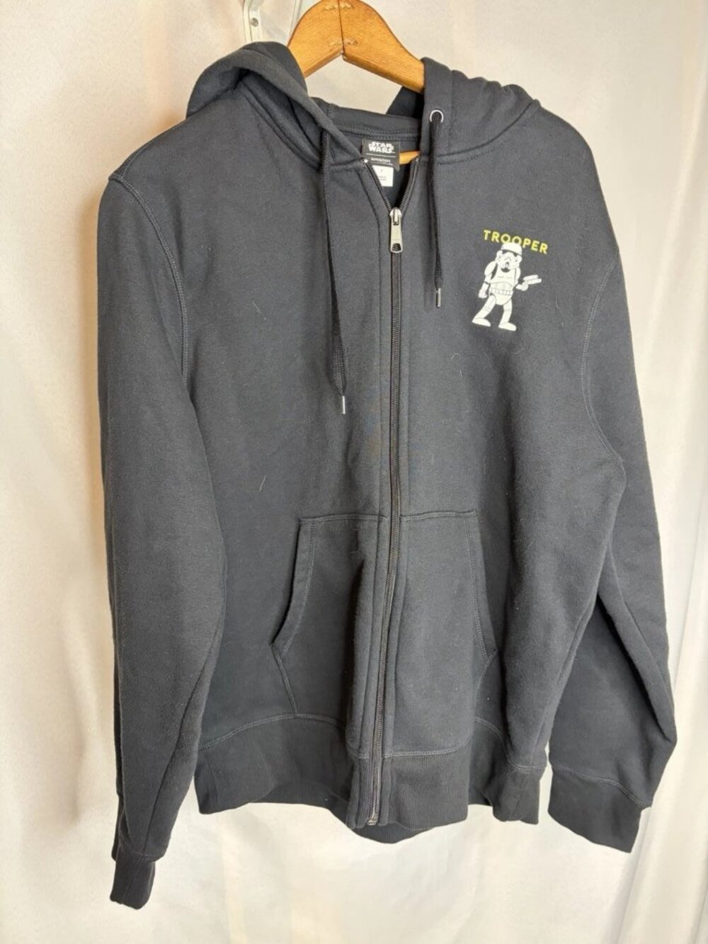 Star Wars Trooper Hoodie Black Amazon Essentials Full Zip Size L Mens